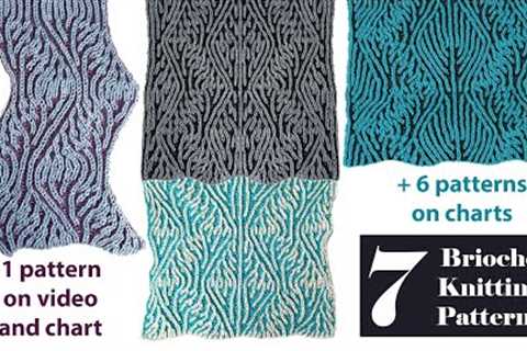 Brioche knitting * Frosty Lane Scarf* knitting patterns