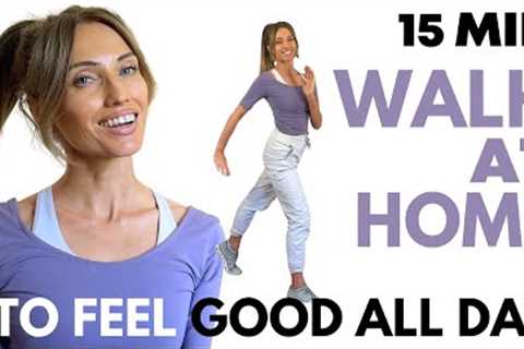Get Happy with 1 Mile Walk at Home - Energy Boosting Walking Workout