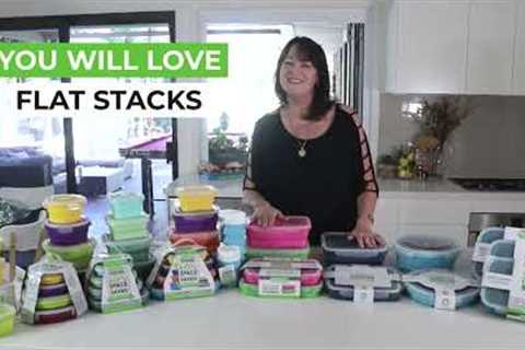 Meal Prepping Made Easy - Flat Stacks Collapsible Silicone Food Storage Containers