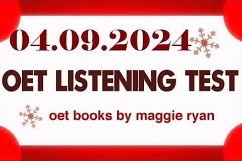 OET LISTENING TEST 04.09.2024 maggie ryan #oet #oetexam #oetnursing #oetlisteningtest
