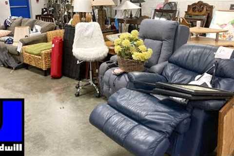 GOODWILL SHOP WITH ME FURNITURE SOFAS ARMCHAIRS TABLES DECOR KITCHENWARE SHOPPING STORE WALK THROUGH