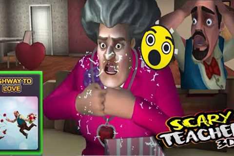 Scary Teacher 3D-Mess with her Gift and Ruin Her Valentine Walkthrough (iOS Android)-#scaryteacher3d