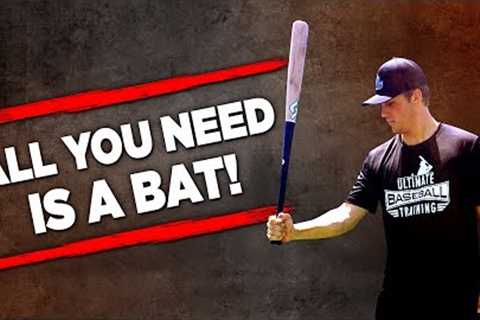 Baseball Workout For Hitters (NOTHING BUT A BAT?!)