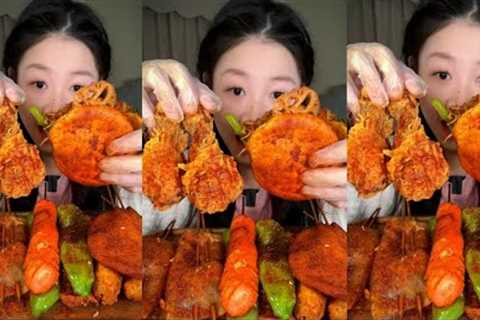 Beautiful Girl Eating spicy Healthy Food 🤤 Challenge|Fast Eating Mukbang