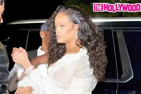 Rihanna Shows Off Her Assets While Arriving With No Pants At The Alaia Fashion Show In New York, NY