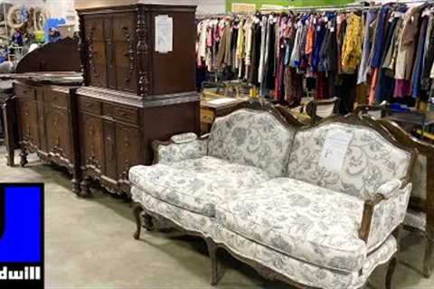 GOODWILL SHOP WITH ME FURNITURE SOFAS HOME DECOR KITCHENWARE FITNESS SHOPPING STORE WALK THROUGH