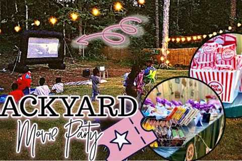 Hosting a Backyard Movie Theater Party! | Fall Lawn Games | Outdoor Fall Activities At Home