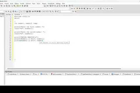 How to Swap Two Numbers in C | C Programming Tutorial for Beginners | Code::Blocks