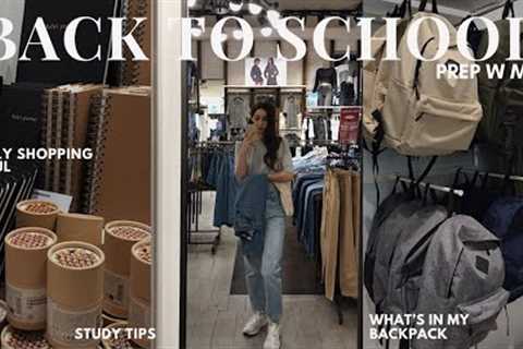 PREPARE FOR BACK TO SCHOOL: supply shopping &amp; haul, what's in my backpack, study tips | 2024