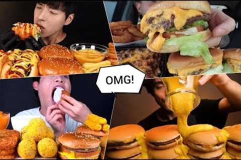 ASMR FAST🍔FOOD MUKBANG🍗COMPILATION | Asmr Fast Food |  Satisfying Eating Sound | Crispy..