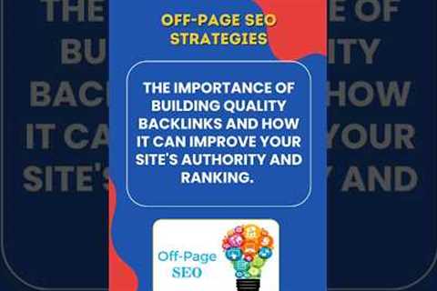 Boost your website's authority and improve your ranking with Best Off-Page SEO strategies! #seotips