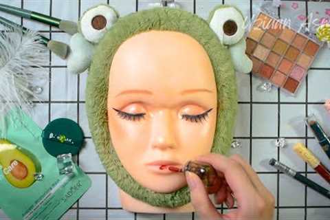 ASMR NATURAL Makeup, Face Massage &amp; Skincare on Mannequin 💄 (No Talking) 💄 Asmr For Sleep