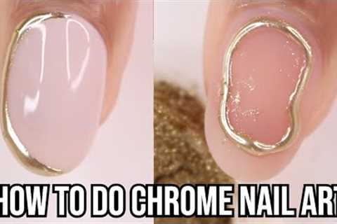3 WAYS TO DO CHROME POWDER NAIL ART | how to use chrome powder on nails | 3D gel nail polish at home