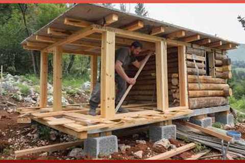 Man Spends 100 DAYS Building Wood CABIN in Volcanic Island | START TO FINISH by @WildGnomos