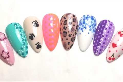 NAIL ART: 8 Different Beginner Dotting Tool Gel Designs