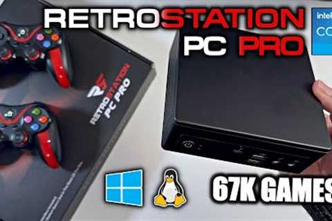 Retrostation PC PRO - Best Retro Game Console 2022 - 67K Games - 2 Wireless Controllers - Windows 11