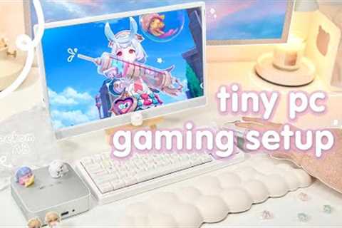 🍬a tiny and cute (powerful) pc gaming setup | Geekom A8 | Mac mini | Genshin | Elden Ring 32GB 2TB