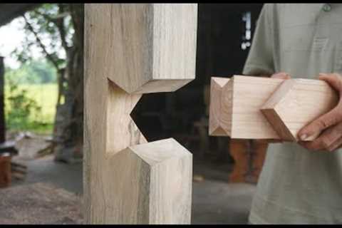 Awesome Japanese Carpenter Woodworking Skills , Japan Technology Joints House construction