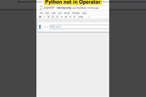 Easy code # not in Operator# Python for beginners#pythontutorial #coding #python