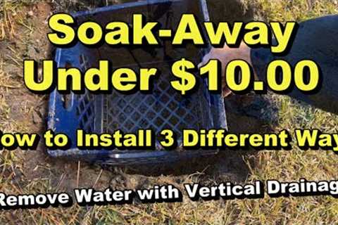 3 Vertical Drains - DIY Remove Lawn Water UNDER 10.00