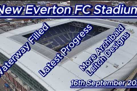 New Everton FC Stadium - 16th September 2024 - Bramley Moore Dock - 4k drone footage #efc
