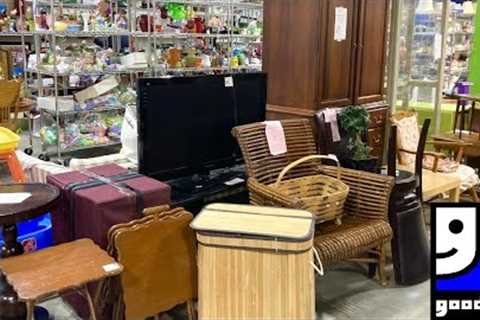 GOODWILL SHOP WITH ME FURNITURE SOFAS TABLES KITCHENWARE DECOR MEDIA SHOPPING STORE WALK THROUGH