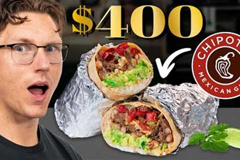 $400 Wagyu Chipotle Burrito Taste Test | FANCY FAST FOOD