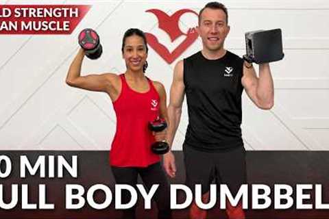 30 Min Full Body Dumbbell Workout at Home Strength Training - Weight Training for Women and Men