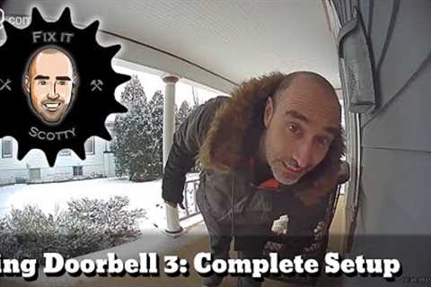 Ring Video Doorbell 3 and Chime - Complete Setup and Installation #ringdoorbell