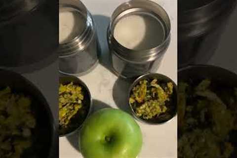 Tuesday kids lunch box - Curd rice, scrambled eggs and Green apple..🍏 | CookwithPrijay