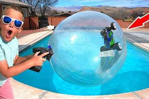 RC CAR DRIVING ON WATER INSIDE GIANT BUBBLE BALL!