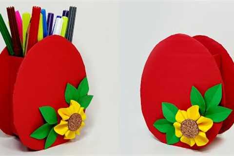 How to Make Pen And Pencil Stand From Waste Cardboard | DIY Pen Holder || Paper Crafts Easy