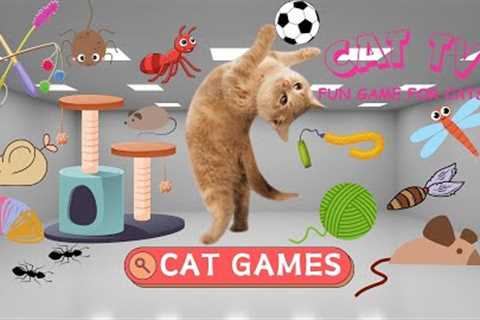 CATS GAME - Collection Of Insects And Funny Games - CAT TV 🐛🐤🐟🕷🍟🦜🦋🐞🍬🍗