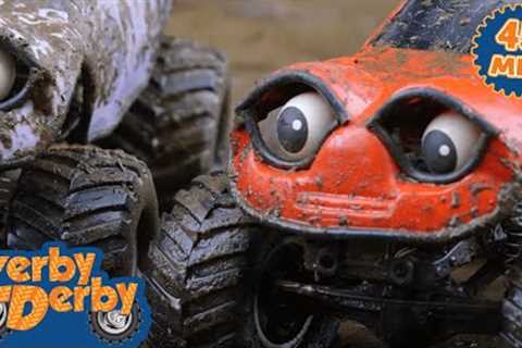 Zerby Derby 🏁 Rock and Roll Around in the Mud 🧼 Dirty RC Cars 🚧 Full Episodes ⚙️ Kids Cars