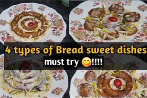 New Way 4 Delicious Types Of Bread Dessert|| Very Easy to make at home  || By Tawakkal Family