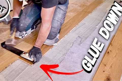 How To Install A Glue Down Floor // DIY Glue Down Flooring