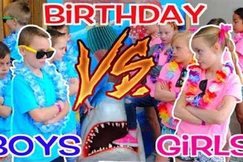 BOYS vs GIRLS! Twins Birthday Party Challenge! Kids Fun TV