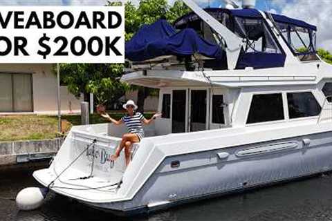 $199,000 Yacht-Home 🤯 1999 Navigator 5300 Power Boat Yacht Tour