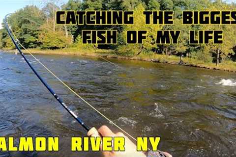 Fly Fishing for the Strongest Fish Of My Life! Salmon Fishing the Douglaston Salmon Run, Pulaski NY