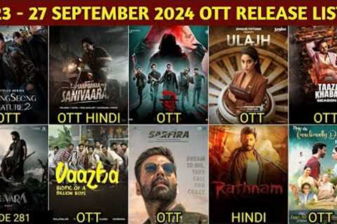 This Week 23 - 27 September OTT Release Movies &amp; Web Series | Stree 2 OTT | Sarfira OTT |..