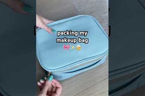 Packing my makeup bag 💕 #makeup #whatsinmybag #packwithme #packing #beauty #skincare #asmr #sephora