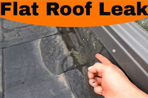 FLAT ROOF LEAK REPAIR : Repairing a rubber roof leak very simple and easy and fast- GAME CHANGER