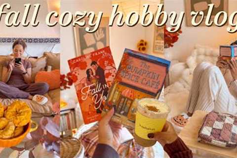 COZY HOBBY VLOG🍂 fall reading, scrapbooking, coloring &amp; cozy games