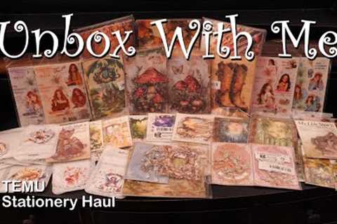 ASMR Unboxing TEMU Stationery Haul | Creative Journal Supplies