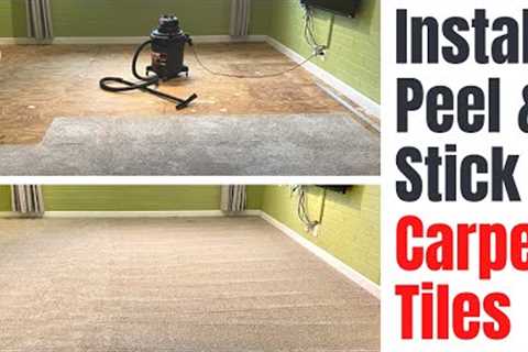 Installing Peel and Stick Carpet Tiles for Beginners + 6 Helpful Tips