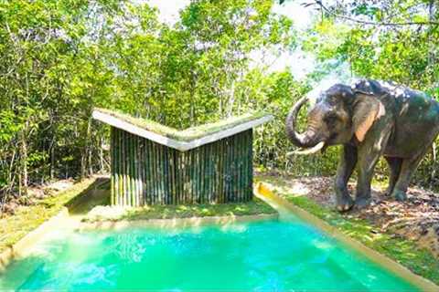 How to Build The Most Secret Bamboo House with Swimming Pool Door