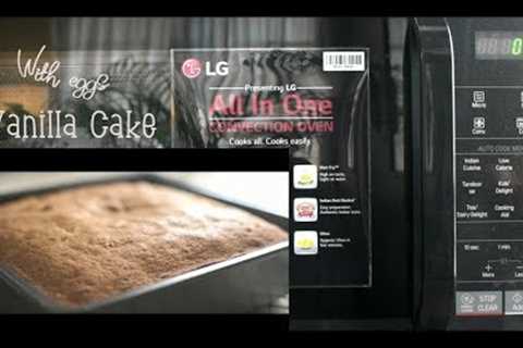 How to make Vanilla Cake with Eggs in Microwave Oven Using LG Microwave Oven