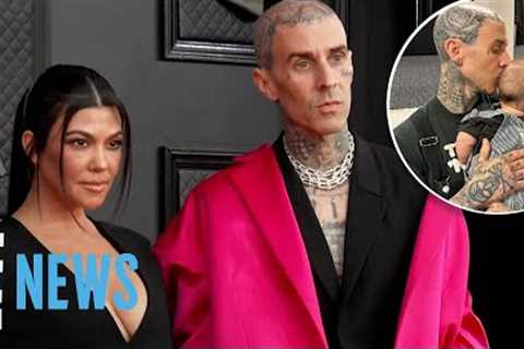 Kourtney Kardashian's Husband Travis Barker REACTS to Leaked Photo of Baby Rocky | E! News