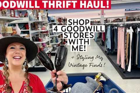 SHOP 4 GOODWILL STORES WITH ME! | My 1st Stop Was 👍👍👍 Thrift Haul | Thrift With Me!