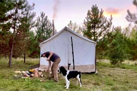 Getting Ready To Build An Off Grid Cabin: Cutting Steel Beams, Grouse Hunting